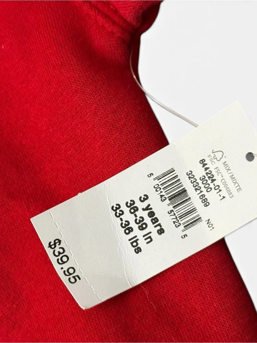 NWT babyGap Red Brannan Bear Logo Hoodie Size 3T